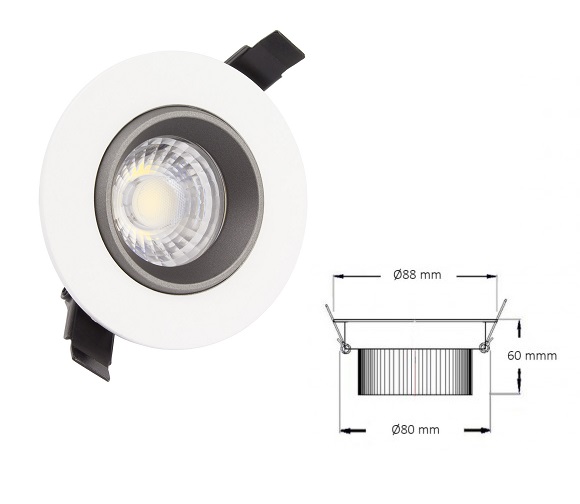 Faretto Incasso Orientabile Luce Calda 30° con Driver Incluso